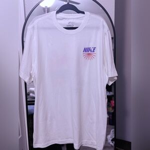 Nike White Tee with Purple Graphic